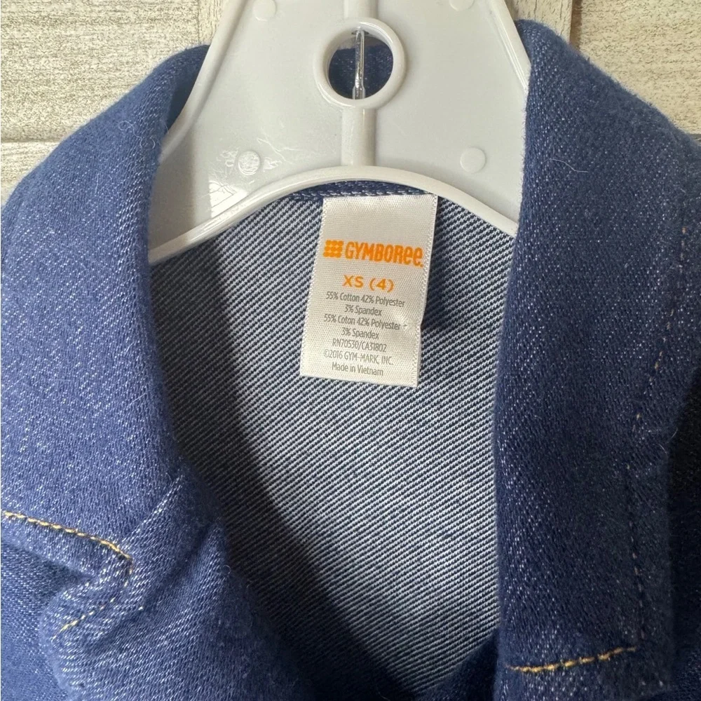 Gymboree Moto Jacket. Size 4/5. Excellent Condition. Faux Denim.